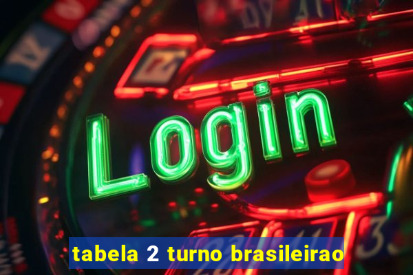 tabela 2 turno brasileirao